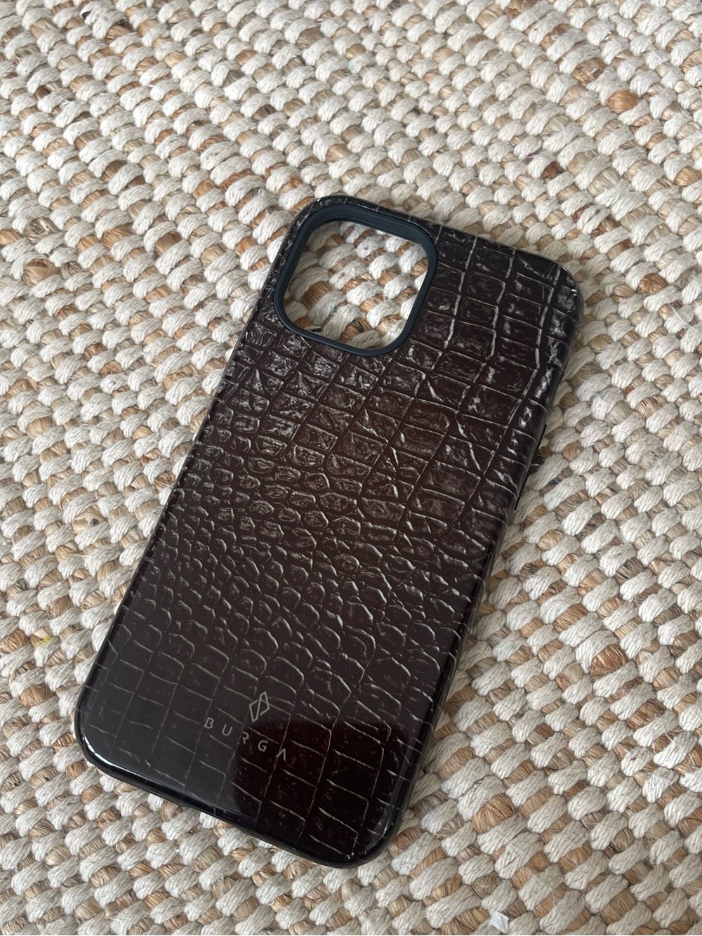 Burga iPhone 12 Pro Max Phone Case Tough MagSafe Black Snakeskin